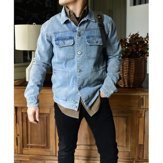 Áo khoác denim xanh the1970 ak337