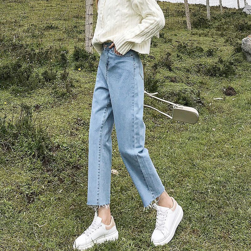 Quần jean SUXI ống rộng lưng cao tôn dáng dễ phối đồ phong cách Hàn Quốc thời trang cho nữ