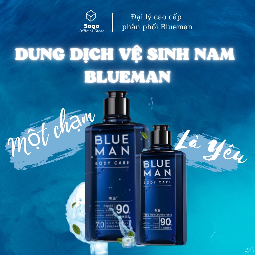 Dung Dịch Vệ Sinh Nam Blueman từ Thảo Dược Lành Tính, Thơm Mát, dung dịch Dịu Nhẹ Làm Sạch, Khử Mùi, Lưu Hương Lâu 200ml