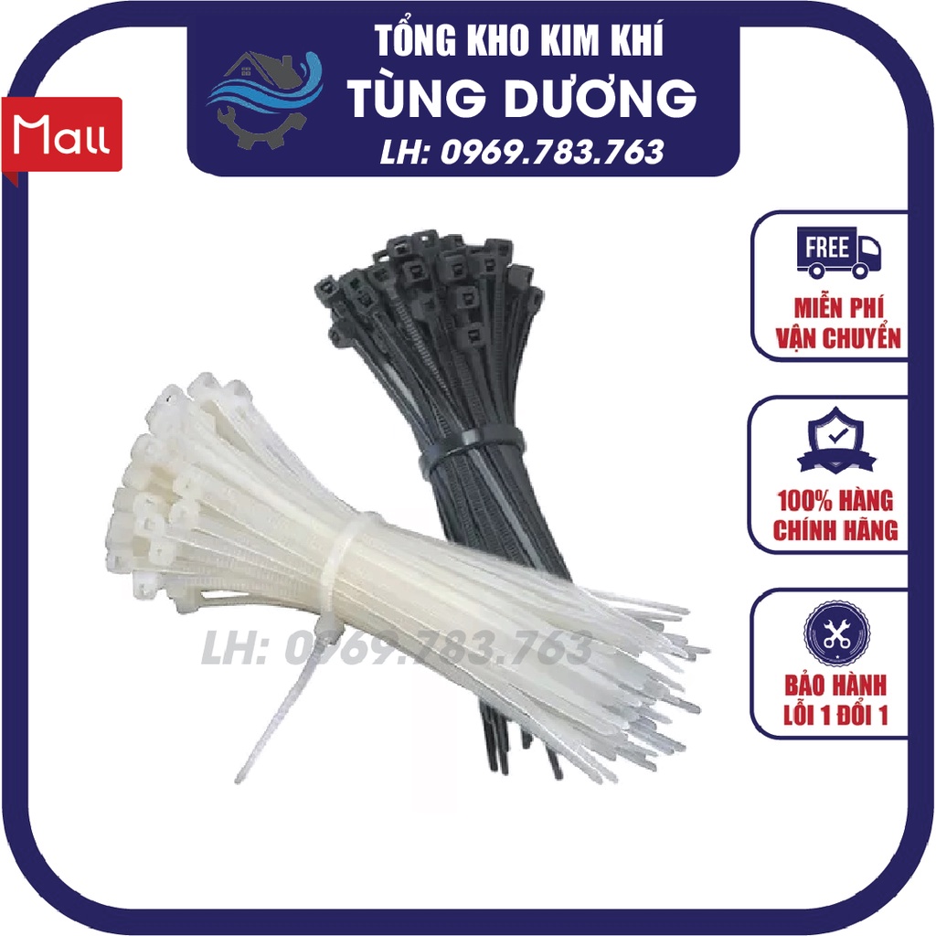 100 Sợi Dây Cáp Rút Nhựa, Dây Thít Đủ Size 10cm ,15cm, 20cm, 25cm, 30cm, 40cm