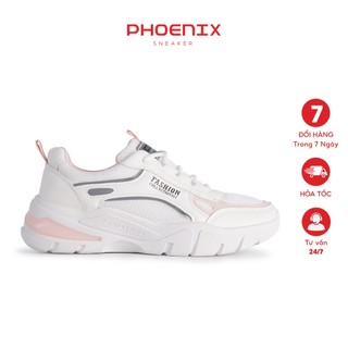Giày thể thao nữ độn đế phoenix sneaker da mềm, giày nữ sneaker dáng hàn quốc 68725