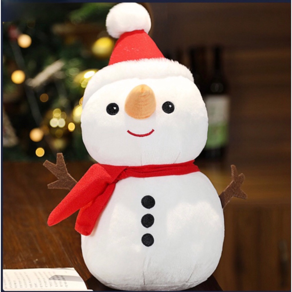 Búp bê nhồi bông ông già Noel, người tuyết tuần lộc nhiều size đáng yêu cho bé - Gấu bông hình ông già Noel Giáng sinh