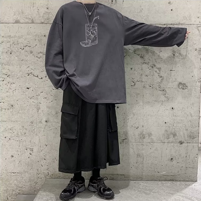 Áo Thun Tay Dài Dáng Rộng In Chữ Phong Cách Hàn Quốc Thời Trang Cho Nam Và Nữ [M-5XL]