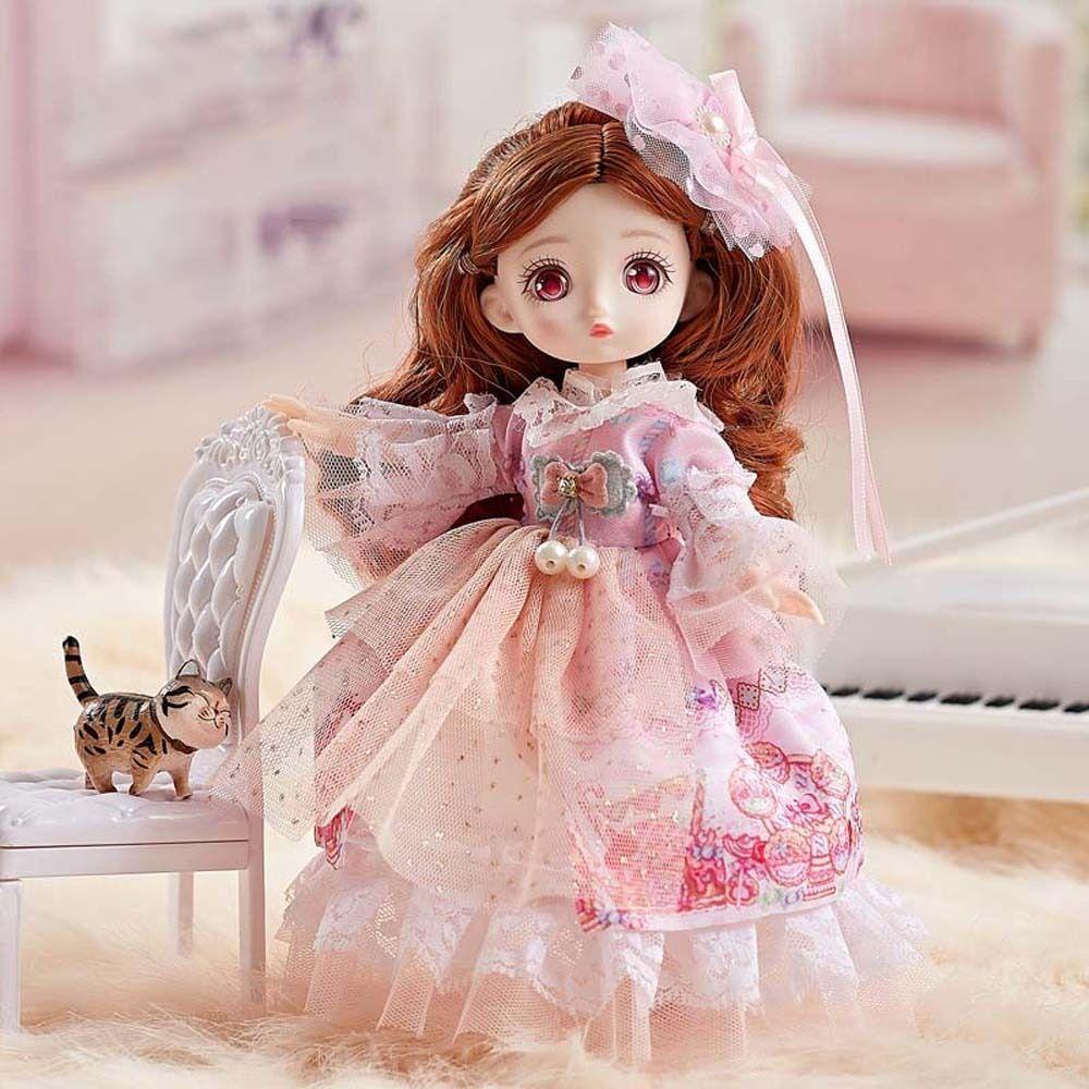 Búp Bê BJD 1 / 12 3D Có Khớp Động Dễ Thương