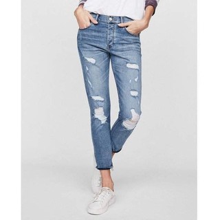 Quần EXPR3SS skinny rách trước có 5 nút gài