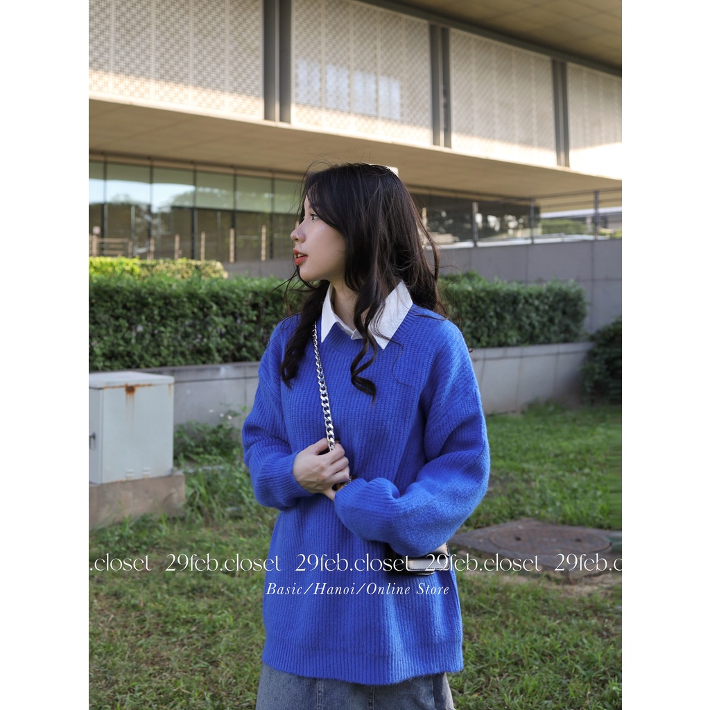 Áo len gân cổ tròn 8 màu - 29feb.closet - A152
