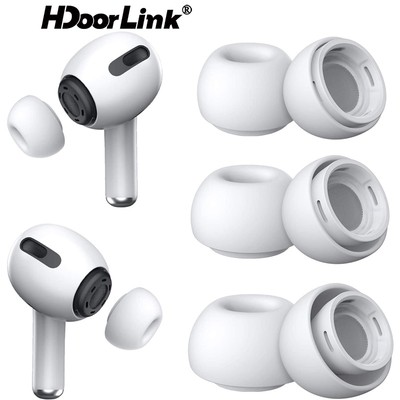 Set 2 nút bọc tai nghe HDOORLINK bằng silicon mềm giảm tiếng ồn thích hợp cho Air-pods Pro và Air-pods Pro 2nd Generation