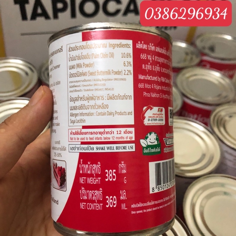 Sữa Tam Hoa Carnation  Thái Lan 385g/ Lon. Tăng Độ Béo Ngậy Cho Trà Sữa