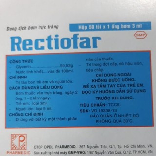 Dung dịch bơm trực tràng Rectiofar