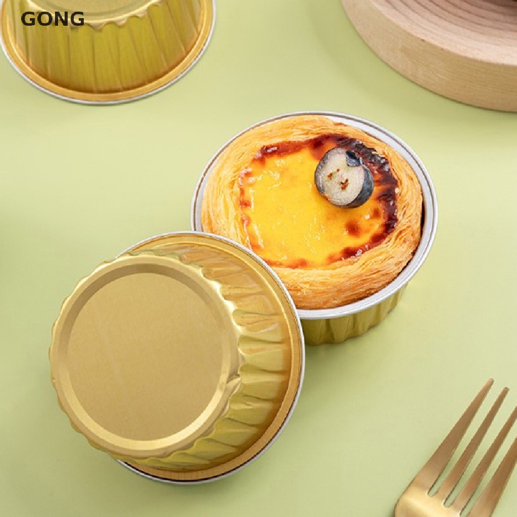 Set 10 Cốc Lá Nhôm Dày Dặn Hình Tròn Chuyên Dụng Cho Nướng Bánh Cupcake