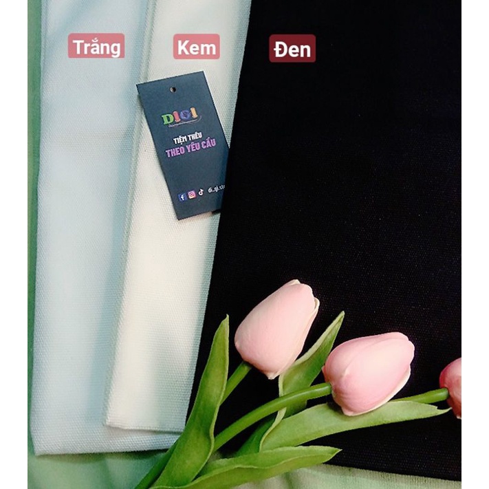 Túi Tote Thêu Tên Theo Yêu Cầu, Kèm Họa Trang Trí Noel, Quà Giáng Sinh, Vải Canvas, Túi Tote Nữ