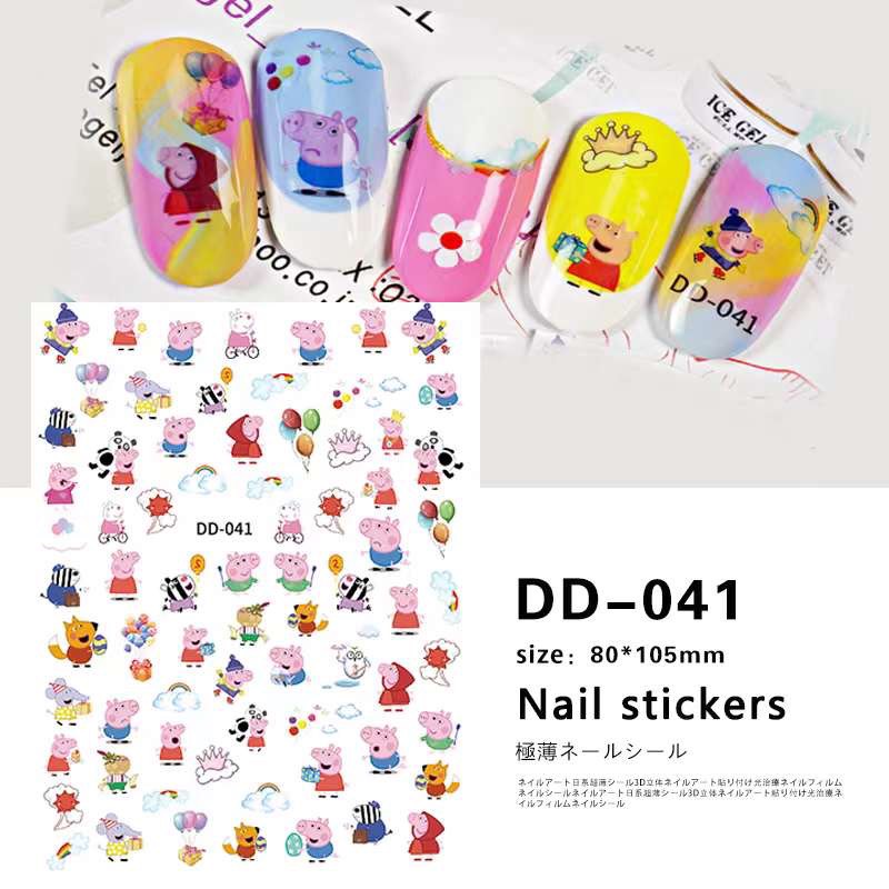 STICKER GẤU HOẠT HÌNH TRANG TRÍ NAIL MÃ MỚI