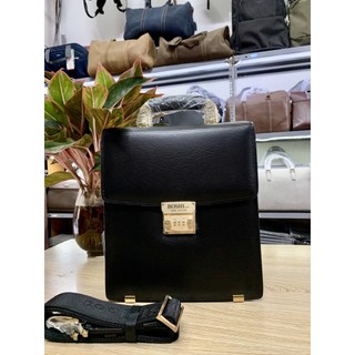 Túi đứng khóa số da bò miếng Boshi