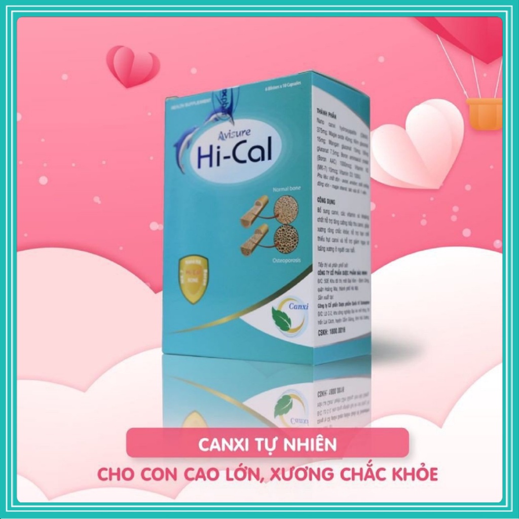 Avisure HiCal Canxi Nano cho mẹ bầu, bổ sung Canxi, Vitamin và khoáng chất giúp xương, răng chắc khỏe