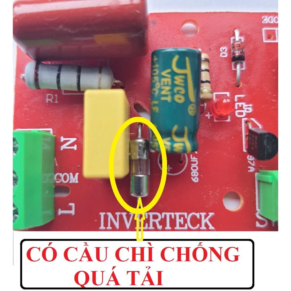 Bộ mạch điều khiển từ xa cho quạt INVERTECH LOẠI TỐT IC 14 CHÂN CÓ CẦU CHÌ BẢO VỆ SIÊU BỀN- ĐẦY ĐỦ HƯỚNG DẪN SỬ DỤNG