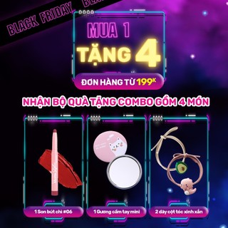 Combo 4 quà tặng Silkygirl Son bút chì, 1 gương mini & 2 crunchies