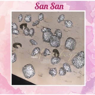 Set 10 viên đá khối chân nhọn flash mix kiểu mix size trang trí móng