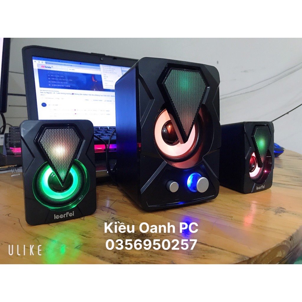 Loa máy tính để bàn mini PC Laptop YST có led - Bass cực đã, giá thành rẻ_ Có Bluetooth