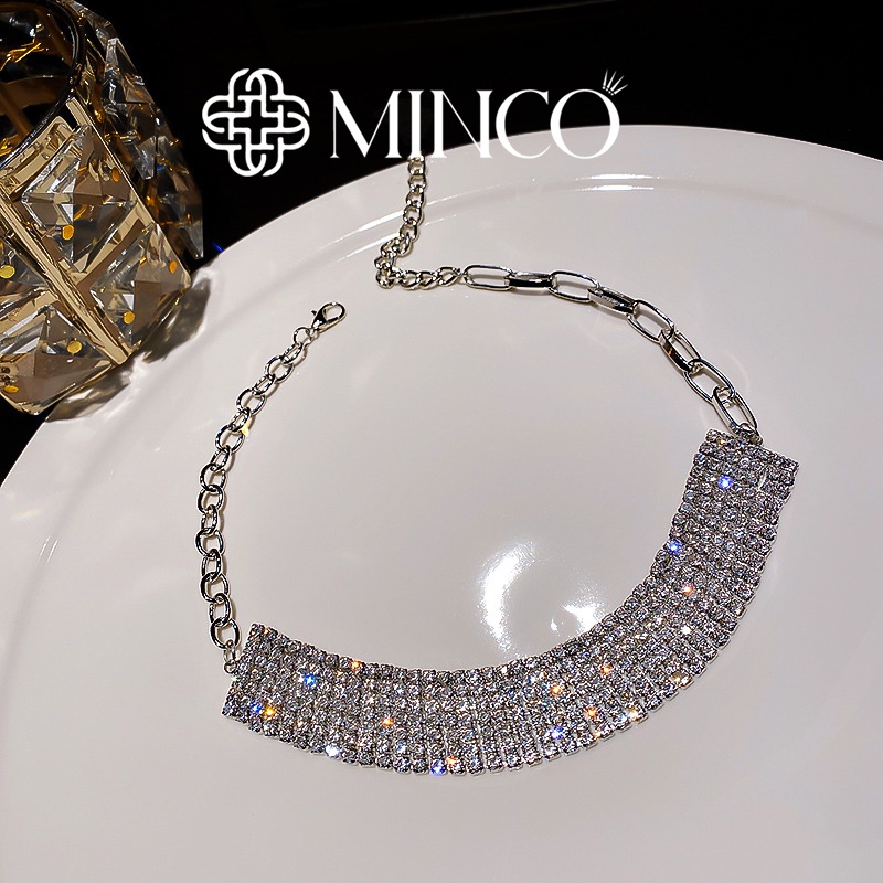 Vòng Cổ Nữ Choker Đính Đá Sang Chảnh Minco Accessories Dây chuyền nữ đính đá dự tiệc sang chảnh DT157