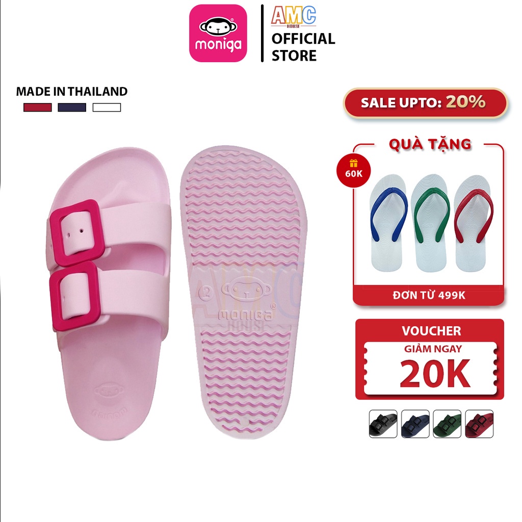 Dép Thái Lan Nhựa Đúc 2 Quai Khóa Siêu Nhẹ Monobo - Moniga 9 Kids