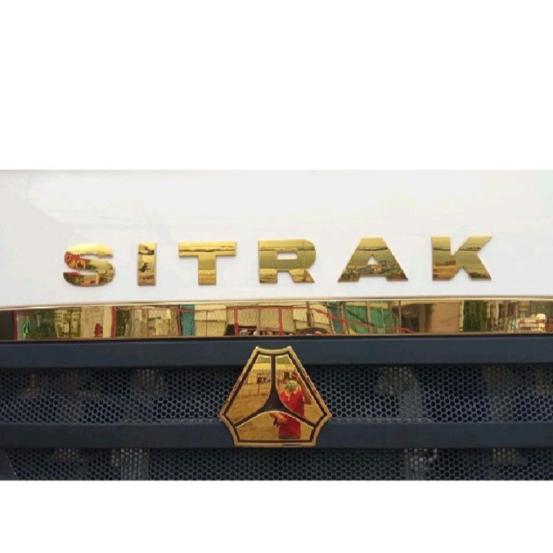 Chữ Sitrak bạc, vàng trang trí xe, Sitrak bạc, vàng, Chữ nổi Sitrak