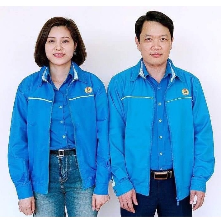 Áo khoác công đoàn Việt Nam MV màu xanh da (có size lớn)