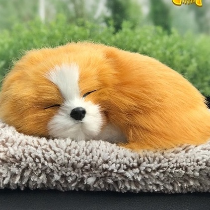 Thú bông CÁO TRẮNG GIỐNG THẬT 99% chó mèo sói gấu lõi than hoạt tính lọc không khí khử mùi trang trí xe hơ