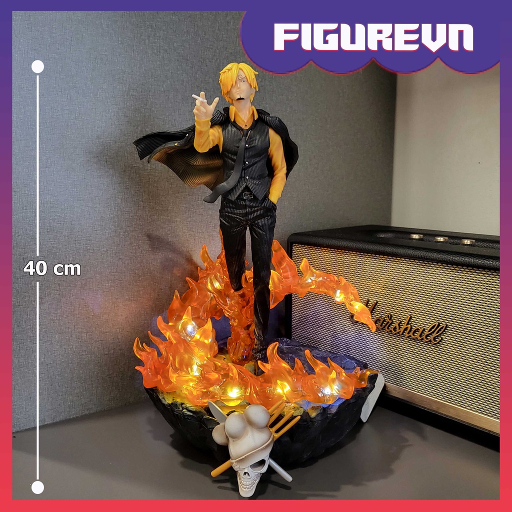 Mô hình Sanji vest đen 40 cm có LED (usb)