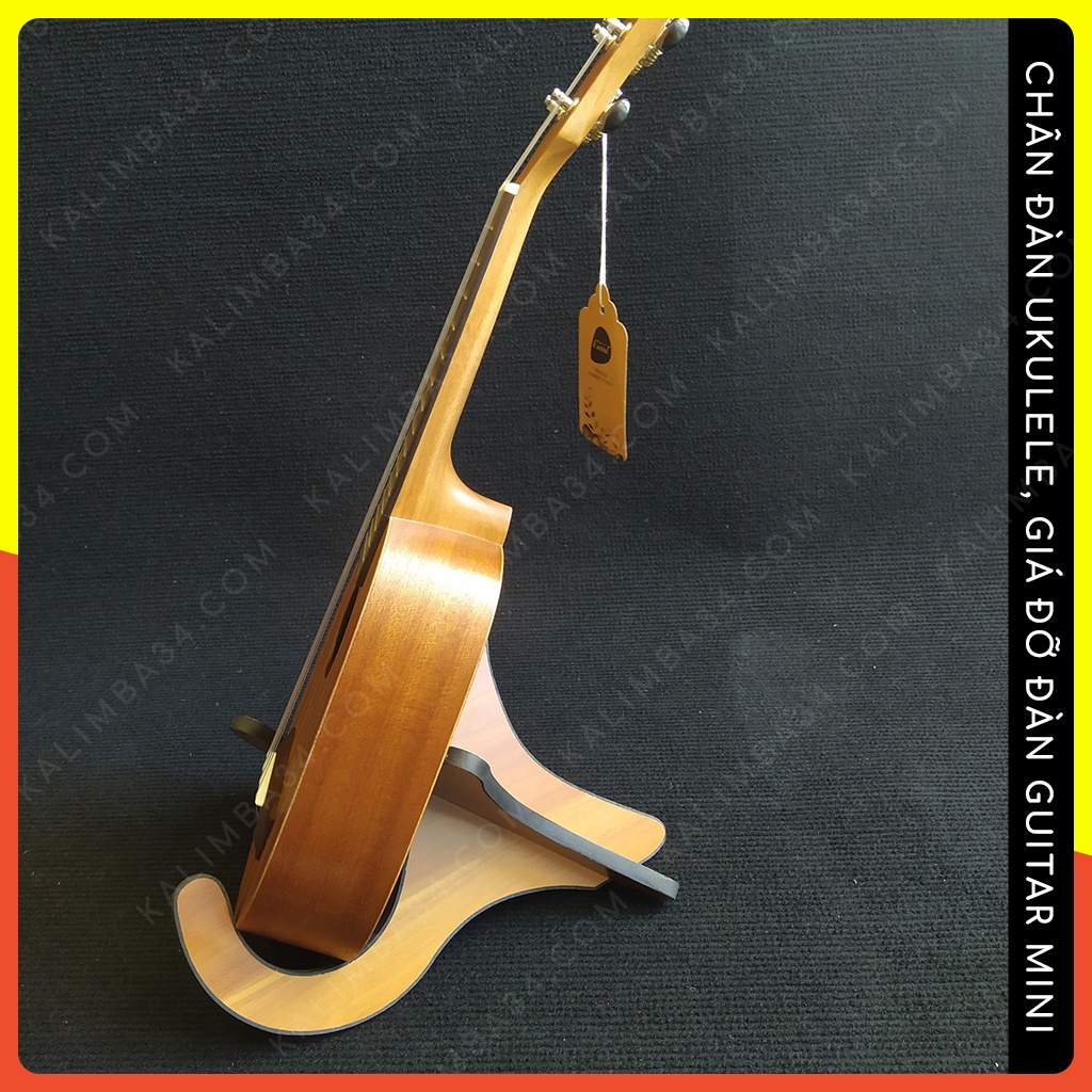 Giá đỡ đàn guitar mini, chân đàn ukulele bằng gỗ lắp ghép có đệm sốp chống trầy guitarlele nhỏ tiện dụng