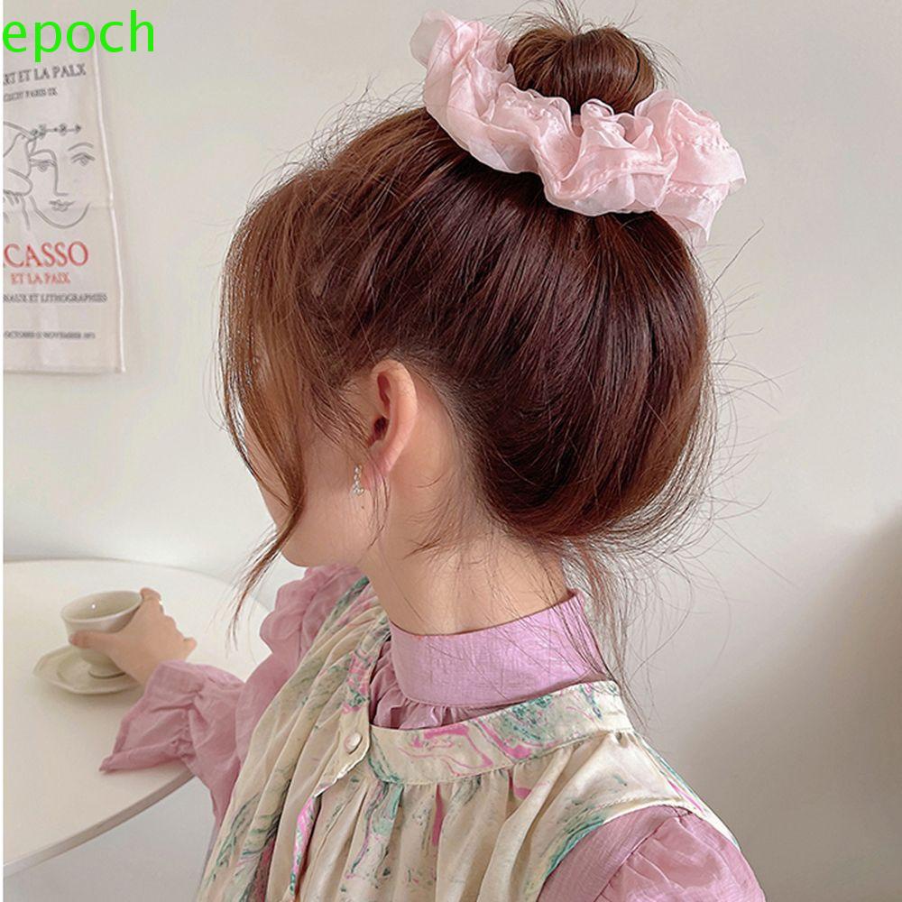 Epoch Dây Cột Tóc Vải Lông Xù Xinh Xắn Thanh Lịch Kiểu Pháp