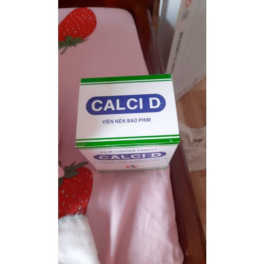 Viên uống bổ sung canxi, vitamin d3, ngừa loãng xương CALCI D hộp 100 viên .