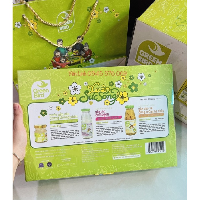 HỘP QUÀ TẾT XUÂN 2024 YẾN SÀO NUTRINEST - Green Bird