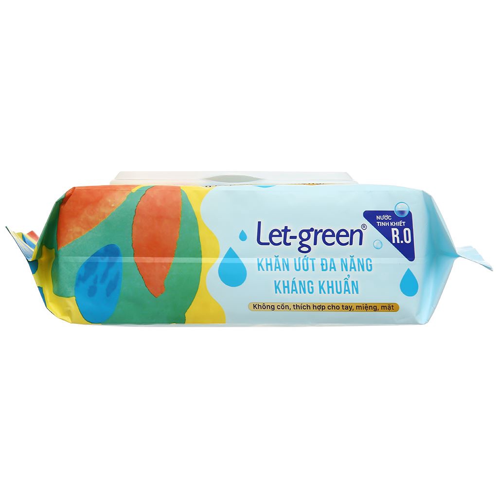 Khăn ướt đa năng Let-green kháng khuẩn gói 80 miếng