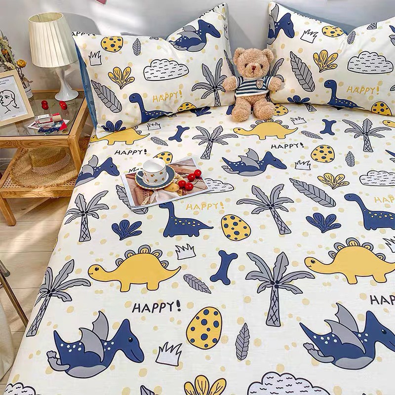 Ga Gối 100% Cotton Livinh Phong Cách Hàn Quốc Miễn Phí Bo Chun Theo Sai Đệm Sét Ga Gối Contton