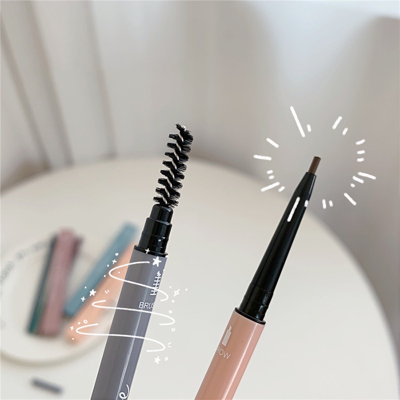 Bút Kẻ Lông Mày Hai Đầu Chống Thấm Nước Và Mồ Hôi Lâu Trôi Làm Đều Màu Lông Mày / Trang Điểm Tự Nhiên Không Nhòe