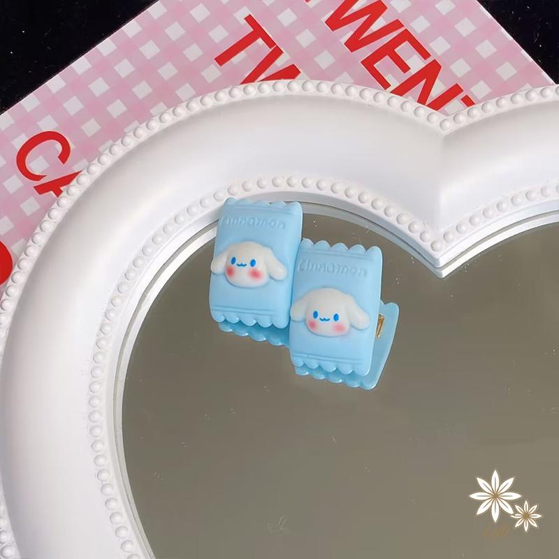 Kẹp Tóc Càng Cua Nhiều Size Nhỏ Mini Đính Charm Sanrio Kuromi Melody Cinnamoroll Resin
