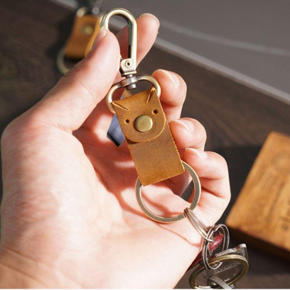 Móc Khóa Da Bò Chất Lượng Cao Bỏ Túi Tiện Dụng