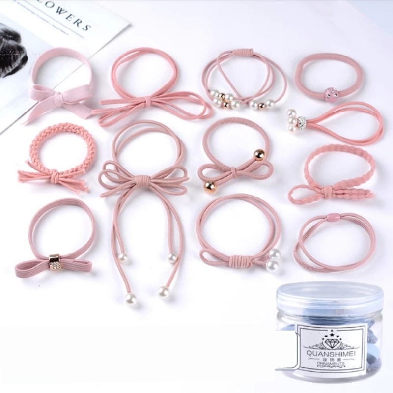 HỘP 12 Dây Chun Buộc Tóc Nữ Siêu Chắc