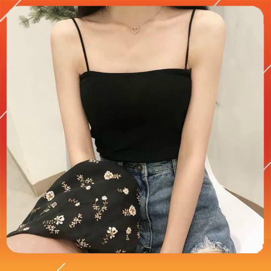 Áo bra cotton dây sợi bún kiểu dáng basic phù hợp với mọi phong cách thời trang