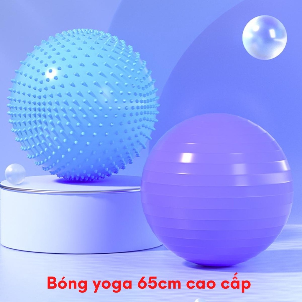 Bóng Tập Yoga Tròn Cỡ Lớn 65cm Cao Cấp Tập Kegel Tập Gym Tập Bơi Chính Hãng Amalife Chọn Màu