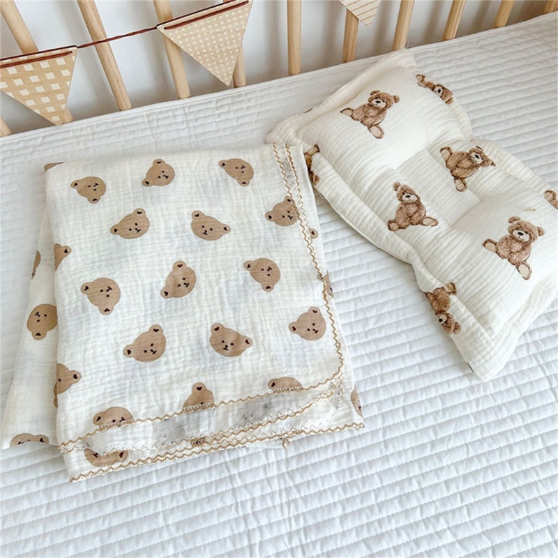 Chăn Quấn Em Bé Chất Liệu Muslin Mềm Mại Tiện Dụng