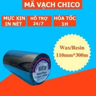 Mực in mã vạch các loại chính hãng giả rẻ Wax/Resin 110mm*300m