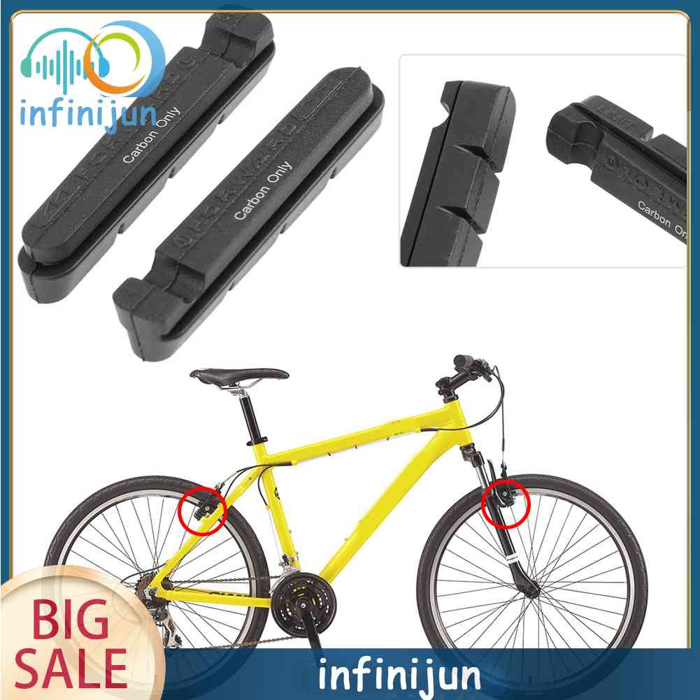 1 Cặp Má Phanh Xe Đạp C / V Bằng Cao Su Carbon