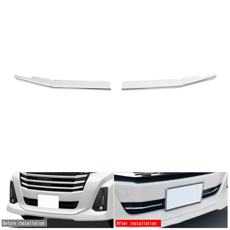 Đối với Toyota Roomy 2019-2021 Chrome dưới lưới tản nhiệt trung tâm phía trước Dải khuôn nướng Nắp trang trí kiểu dáng xe