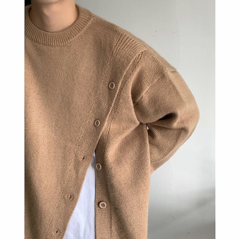 Áo Sweater Phối Nút Thiết Kế Mới Thời Trang Mùa Thu Đông Theo Phong Cách Hàn Quốc Dành Cho Nam
