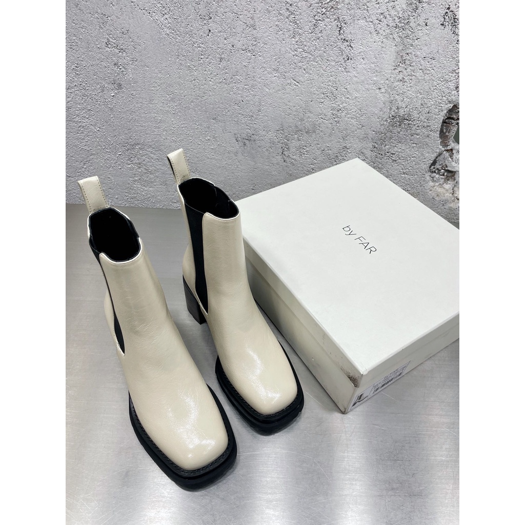 Boot thời trang da thật thương hiệu cao cấp By Far phong cách thời thượng, thu hút