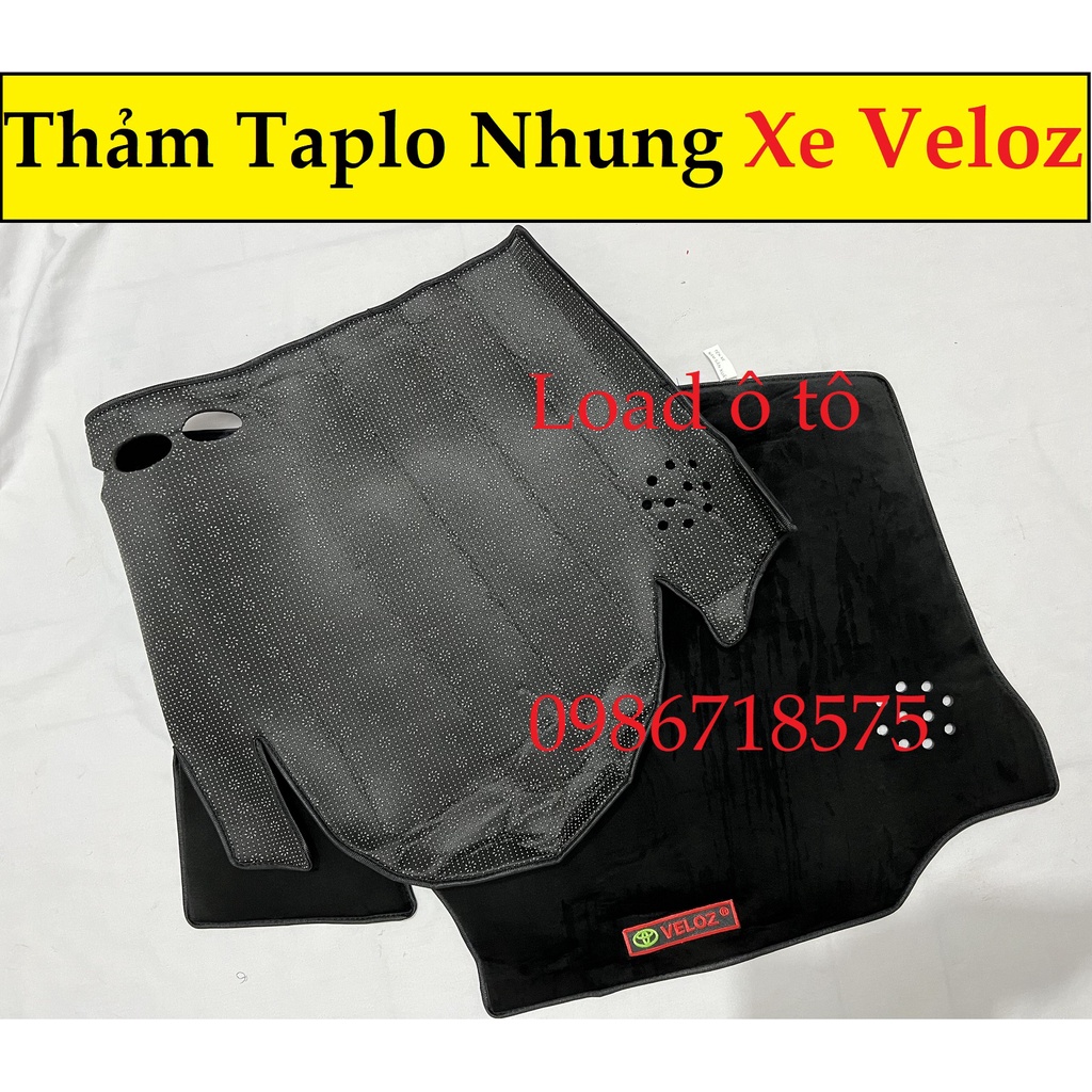 Thảm Taplo Nhung Xe Toyota Veloz Cross 2022-23 Mẫu Nhung Lông Cừu Cao Cấp