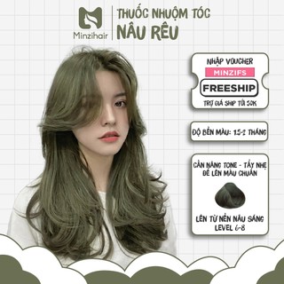 Thuốc nhuộm tóc Nâu Rêu - Không Cần Tẩy Tóc - Minzihair HN