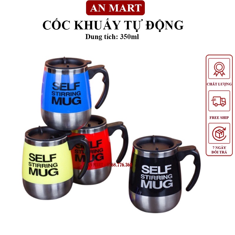 Cốc Tự Khuấy, Cốc Pha Đồ Uống Tự Động Giữ Nhiệt Đa Năng - Pha Cafe ,Trà, Ngũ Cốc Dễ Dàng
