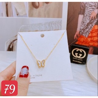Dây chuyền titan con bướm cẩm xà cừ.